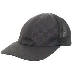 美品 グッチ ベースボールキャップ 510950 メッシュ ブラック 帽子 黒 0260【中古】GUCCI メンズ