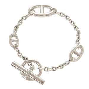 美品 エルメス シェーヌダンクル ファランドール LG シルバー925 ブレスレット 0295【中古】HERMES