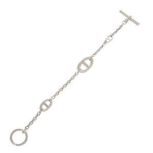 美品 エルメス シェーヌダンクル ファランドール LG シルバー925 ブレスレット 0295【中古】HERMES