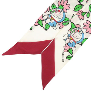 新品同様 グッチ × ドラえもん 656611 シルク マルチカラー スカーフ 0298【中古】GUCCI × DORAEMON