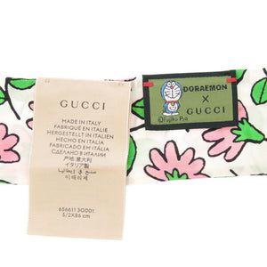 新品同様 グッチ × ドラえもん 656611 シルク マルチカラー スカーフ 0298【中古】GUCCI × DORAEMON
