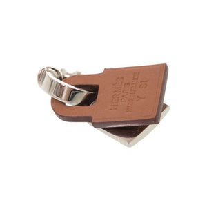 美品 エルメス オーケリー メタル スイフト シルバー ブラウン Y刻印(2020年製) ピアス 0316【中古】HERMES