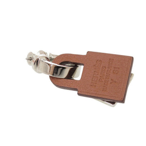 美品 エルメス オーケリー メタル スイフト シルバー ブラウン Y刻印(2020年製) ピアス 0316【中古】HERMES