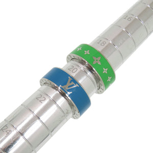 新品同様 ルイ ヴィトン バーグ レインボーセット2 M00278 メタル 21号 ブルー グリーン リング 青 緑 LV 0318【中古】LOUIS VUITTON メンズ