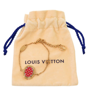 美品 ルイ・ヴィトン
 ブラスレ レイディ ラッキー M64761 ブレスレット
 メタル ゴールド LV 0319
【中古】LOUIS VUITTON レディース