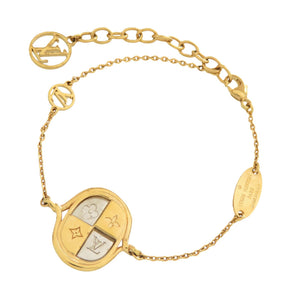 美品 ルイ・ヴィトン
 ブラスレ レイディ ラッキー M64761 ブレスレット
 メタル ゴールド LV 0319
【中古】LOUIS VUITTON レディース