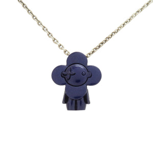 新品同様 ルイ ヴィトン ヴィヴィエンヌ メタルチャーム MP3194 ネックレス メタル シルバー ブルー LV 0322【中古】LOUIS VUITTON