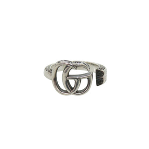 美品 グッチ アラベスク ダブルG シルバー925 9号 リング 指輪 シルバー 0333【中古】GUCCI