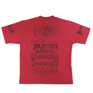 新品同様 バレンシアガ DIY METAL コットン サイズM レッド 半袖 Tシャツ 赤 0385【中古】BALENCIAGA メンズ