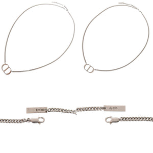 美品 クリスチャンディオール CD ロゴ N1026HOMST シルバー925 ネックレス シルバー 0395【中古】Christian Dior
