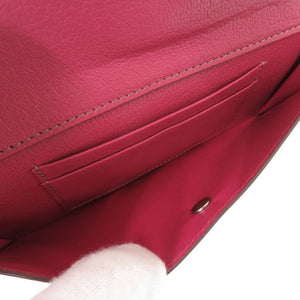 新品同様 カルティエ レ マスト レザー ホットピンク ラウンドファスナー 長財布 0417【中古】CARTIER