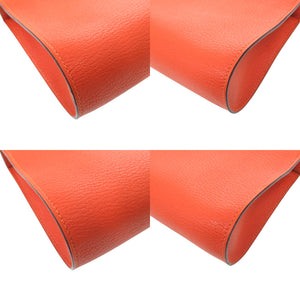 新品同様 エルメス カロMM シェーブル オレンジ □H刻印（2004年製） ポーチ バッグ 0421【中古】HERMES