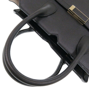 美品 ヴァレクストラ ミラノバッグ ミディアム 2WAY レザー ブラック ハンドバッグ 黒 0448【中古】Valextra
