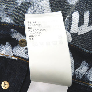 新品同様 ルイ ヴィトン × NIGO 25AW グラフィティ スクリブル スケートデニムパンツ サイズ38 コットン インディゴ ホワイト デニム LV 0505【中古】LOUIS VUITTON メンズ