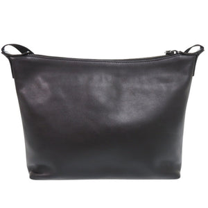 美品 プラダ トライアングルロゴ 2VH078 レザー ブラック ブルー ショルダーバッグ 黒 548【中古】PRADA