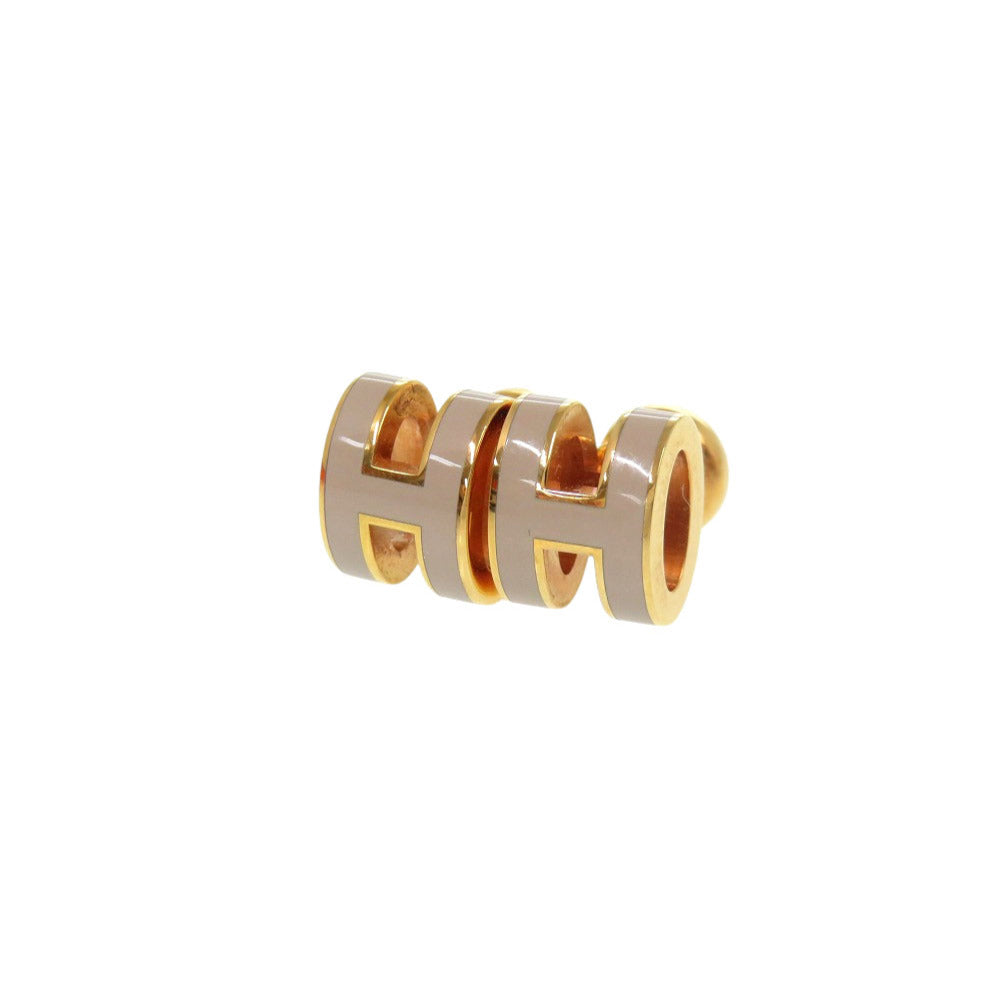 新品同様 エルメス ポップアッシュ ミニ ベージュ ゴールド金具 ピアス アクセサリー 0576 【中古】 HERMES