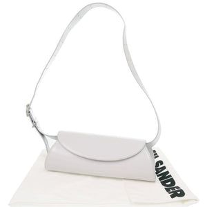 新品同様 ジルサンダー カンノーロ CANNOLO J07WD0023 レザー ペールグレー ショルダーバッグ 0584【中古】JIL SANDER