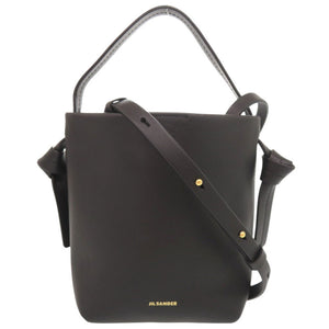 新品同様 ジルサンダー KNOT HOBO MINI ノット ホーボー ミニ レザー ブラック 2WAY ハンドバッグ ショルダーバッグ 黒 0585【中古】JIL SANDER