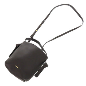 新品同様 ジルサンダー KNOT HOBO MINI ノット ホーボー ミニ レザー ブラック 2WAY ハンドバッグ ショルダーバッグ 黒 0585【中古】JIL SANDER