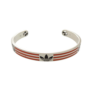 美品 グッチ adidas アディダス コラボ シルバー925 シルバー オレンジ バングル 0591【中古】GUCCI メンズ