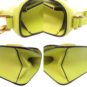美品 ヴァレンティノ ガラヴァーニ Vスリング レザー イエロー ショルダーバッグ 0600【中古】Valentino Garavani