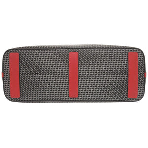 ヴァレクストラ K-VALマイロゴ キャンバス レザー レッド ブラック 2WAY ボストンバッグ 0603【中古】Valextra