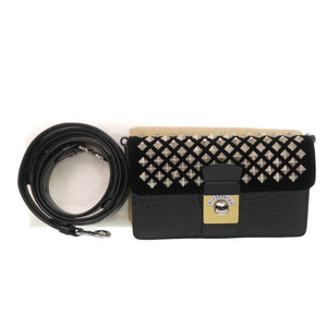 美品 メゾン マルジェラ New Lock ホリゾンメタル SB1WD0005 P5019 H1658 レザー ブラック ベージュ ショルダーバッグ 0604【中古】Maison Margiela