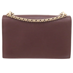 美品 ジミーチュウ BOHEMIA チェーンショルダー レザー ボルドー ショルダーバッグ 0620【中古】JIMMY CHOO