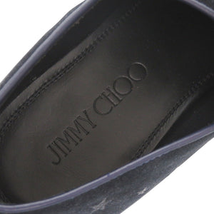 未使用 ジミーチュウ 星柄 スエード サイズ41 1/2 ネイビー スリッポン シューズ 0628【中古】JIMMY CHOO メンズ
