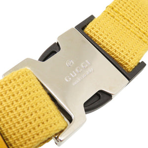 新品同様 グッチ 658582 GGエンボスレザー イエロー ボディバッグ ウエストバッグ 黄 0636【中古】GUCCI
