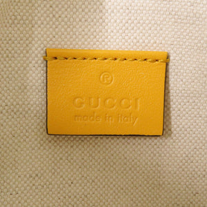 新品同様 グッチ 658582 GGエンボスレザー イエロー ボディバッグ ウエストバッグ 黄 0636【中古】GUCCI