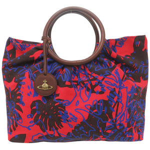 美品 ヴィヴィアンウエストウッド キャンバス/レザー レッド/ブルー ハンドバッグ 赤 青 0638【中古】Vivienne Westwood