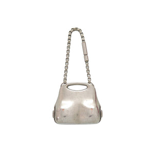 シャネル バッグモチーフ チャーム メタル シルバー キーホルダー 0647【中古】CHANEL