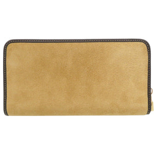 未使用 ロエベ アナグラム スウェード ベージュ 長財布 0649【中古】LOEWE
