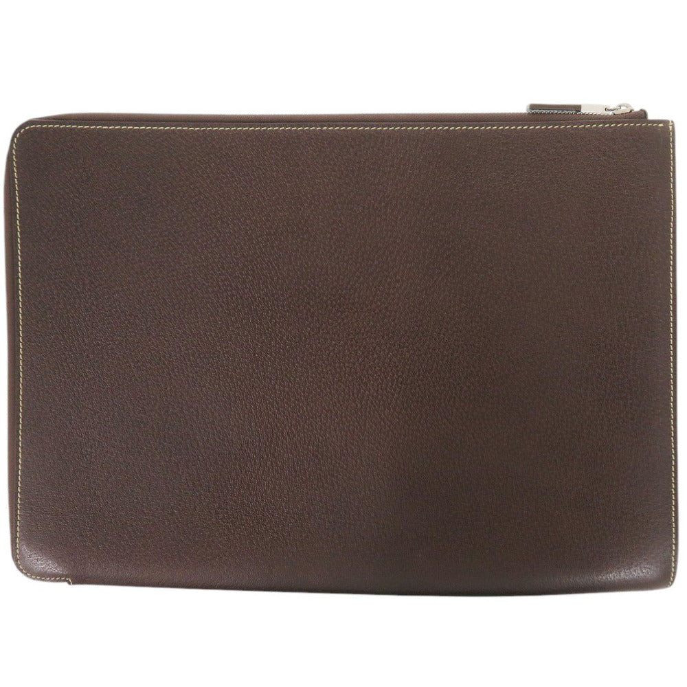 美品 バーバリー ノバチェック レザー ブラウン クラッチバッグ 茶 0653【中古】BURBERRY メンズ
