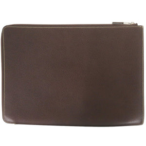 美品 バーバリー ノバチェック レザー ブラウン クラッチバッグ 茶 0653【中古】BURBERRY メンズ
