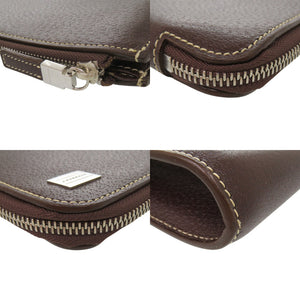 美品 バーバリー ノバチェック レザー ブラウン クラッチバッグ 茶 0653【中古】BURBERRY メンズ