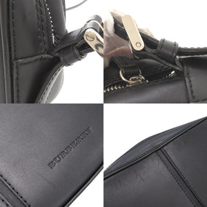 バーバリー ロゴ レザー ブラック ショルダーバッグ 黒 0663【中古】BURBERRY