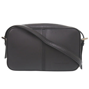 バーバリー ロゴ レザー ブラック ショルダーバッグ 黒 0663【中古】BURBERRY