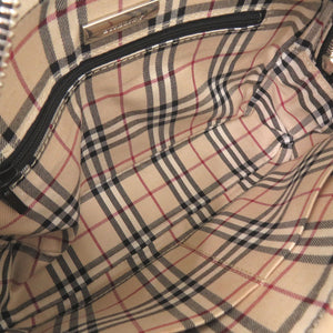 バーバリー ロゴ レザー ブラック ショルダーバッグ 黒 0663【中古】BURBERRY