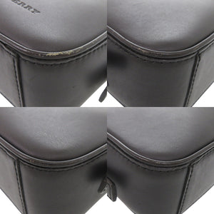 バーバリー ロゴ レザー ブラック ショルダーバッグ 黒 0663【中古】BURBERRY