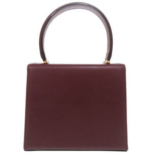 美品 カルティエ マストライン ハンドバッグ レザー ボルドー 0665【中古】CARTIER