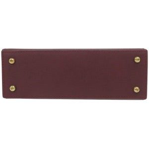 美品 カルティエ マストライン ハンドバッグ レザー ボルドー 0665【中古】CARTIER
