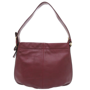 美品 サルヴァトーレフェラガモ ヴァラ レザー ボルドー ワンショルダー ショルダーバッグ 0678【中古】Salvatore Ferragamo