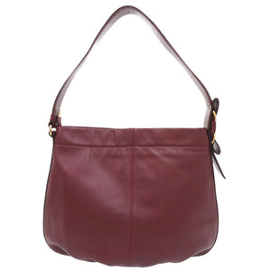 美品 サルヴァトーレフェラガモ ヴァラ レザー ボルドー ワンショルダー ショルダーバッグ 0678【中古】Salvatore Ferragamo