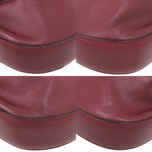 美品 サルヴァトーレフェラガモ ヴァラ レザー ボルドー ワンショルダー ショルダーバッグ 0678【中古】Salvatore Ferragamo