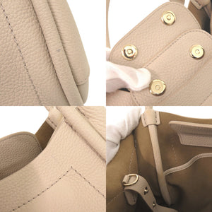 美品 マックスマーラ マリン レザー ベージュ 2WAY ハンドバッグ ショルダーバッグ 0687【中古】MAX MARA