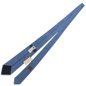 未使用品 エルメス マイヨン オーバーボード 7CM H339439T 03 シルク BLEU MOYEN ネクタイ 青 0691【中古】HERMES メンズ
