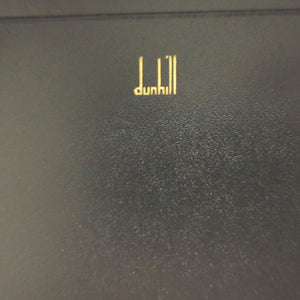新品同様 ダンヒル レザー ブラック 黒 2つ折り長札入れ 財布 0698【中古】dunhill