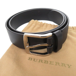 未使用品 バーバリー ベルト レザー ブラック ベルト 黒 0709【中古】BURBERRY メンズ